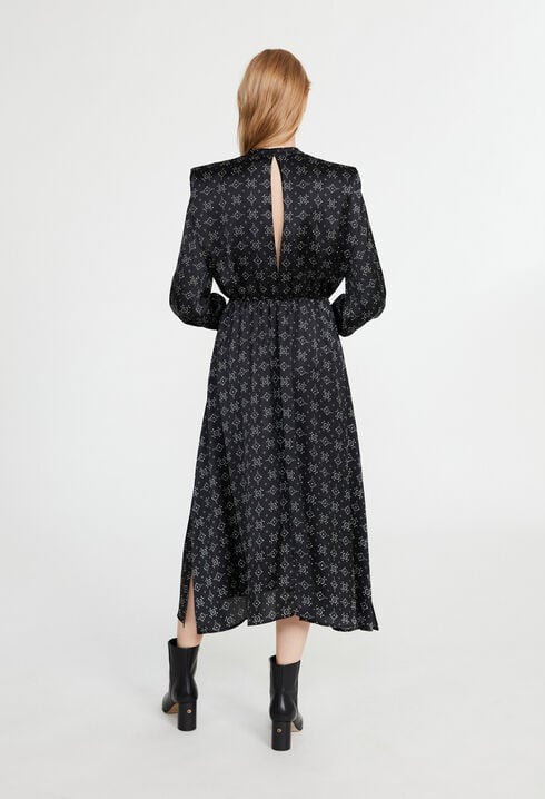Robe longue à motifs géométrique
