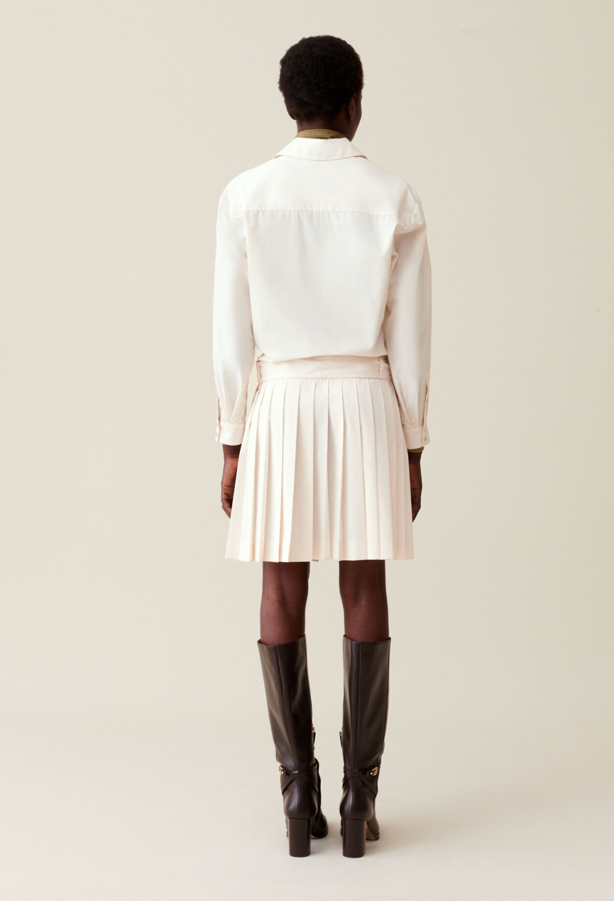 Robe chemise ceinturée boutonnée