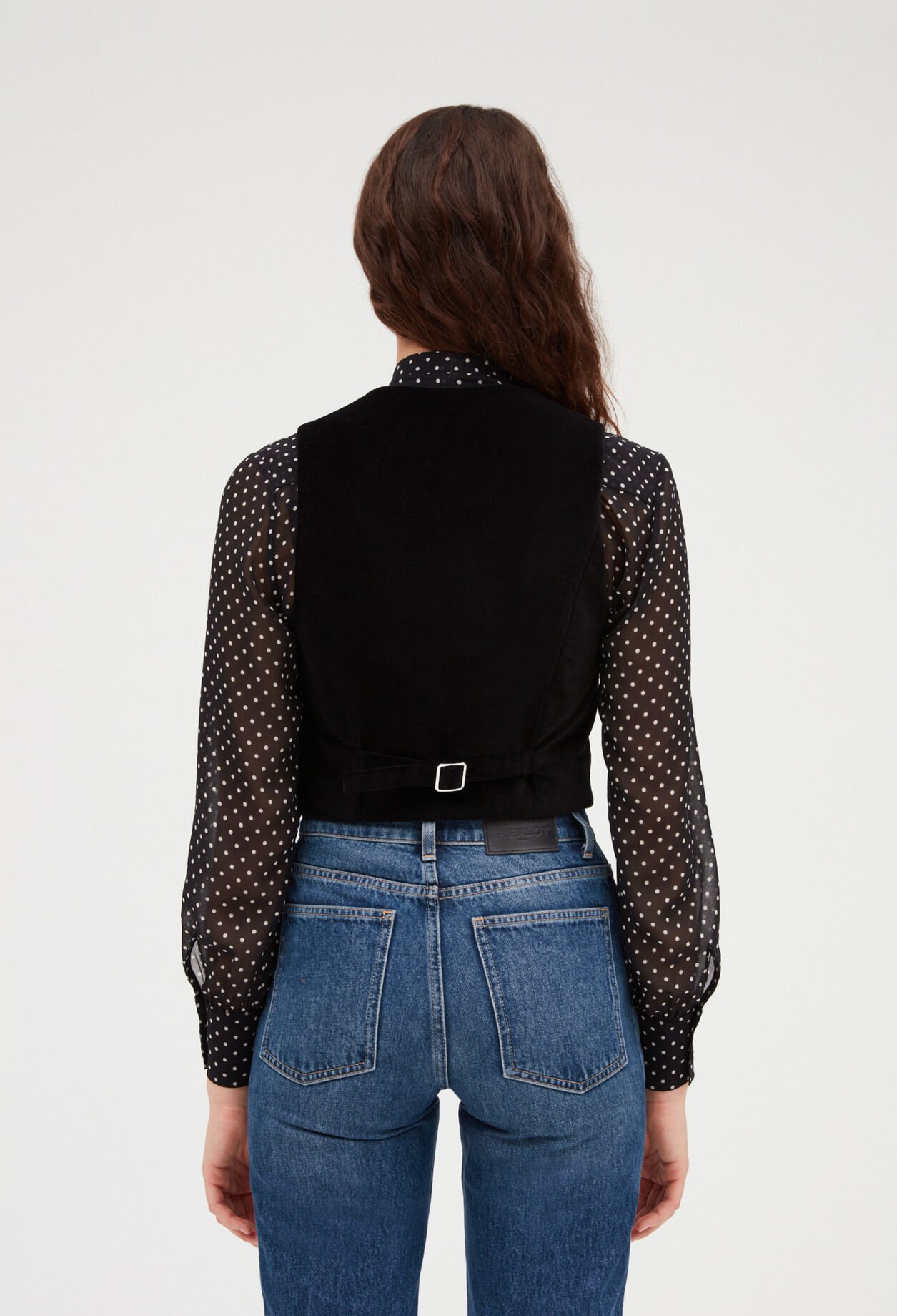 Gilet de costume velours noir