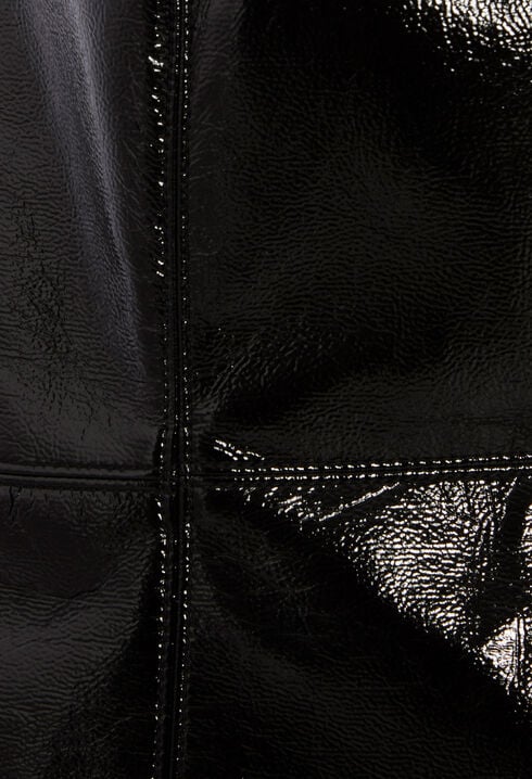 Robe courte vinyle noire
