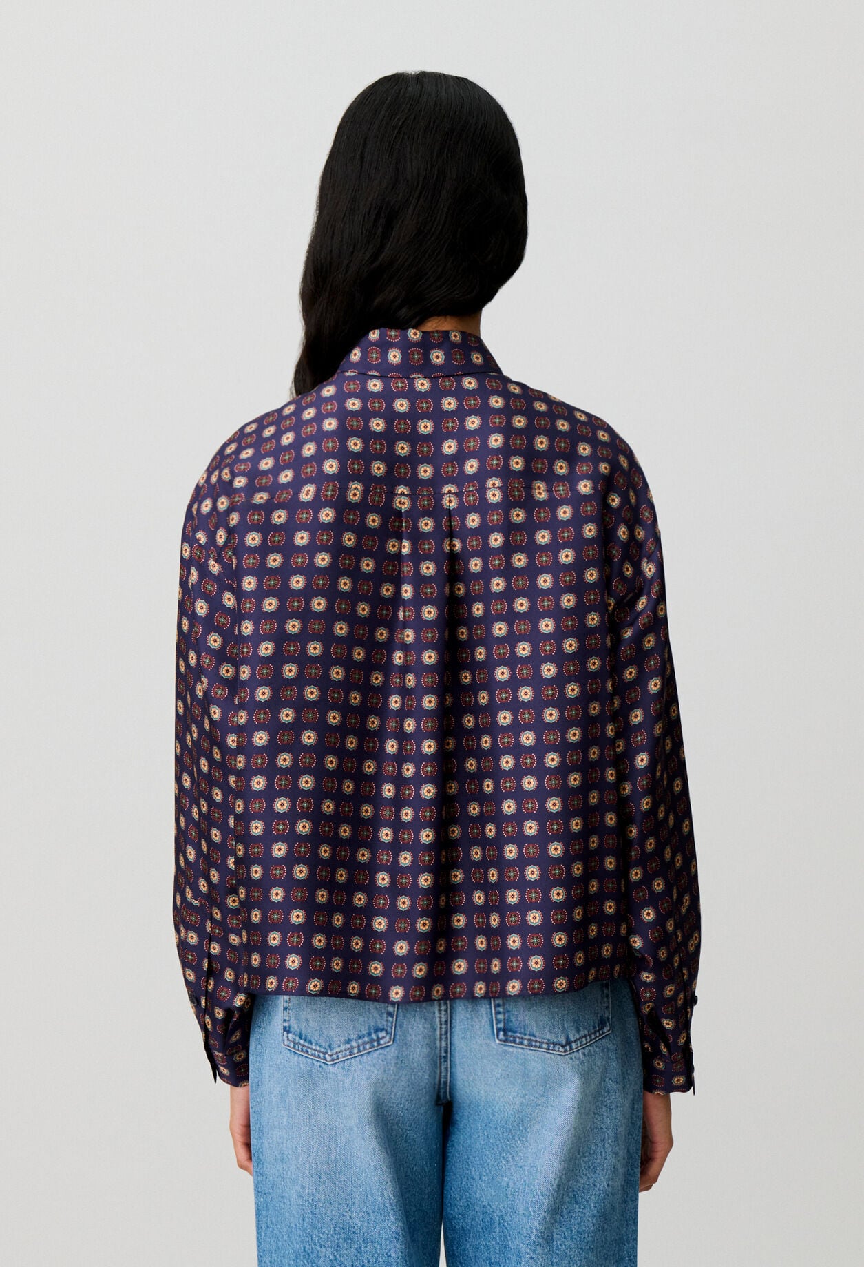 Chemise imprim&eacute;e soie