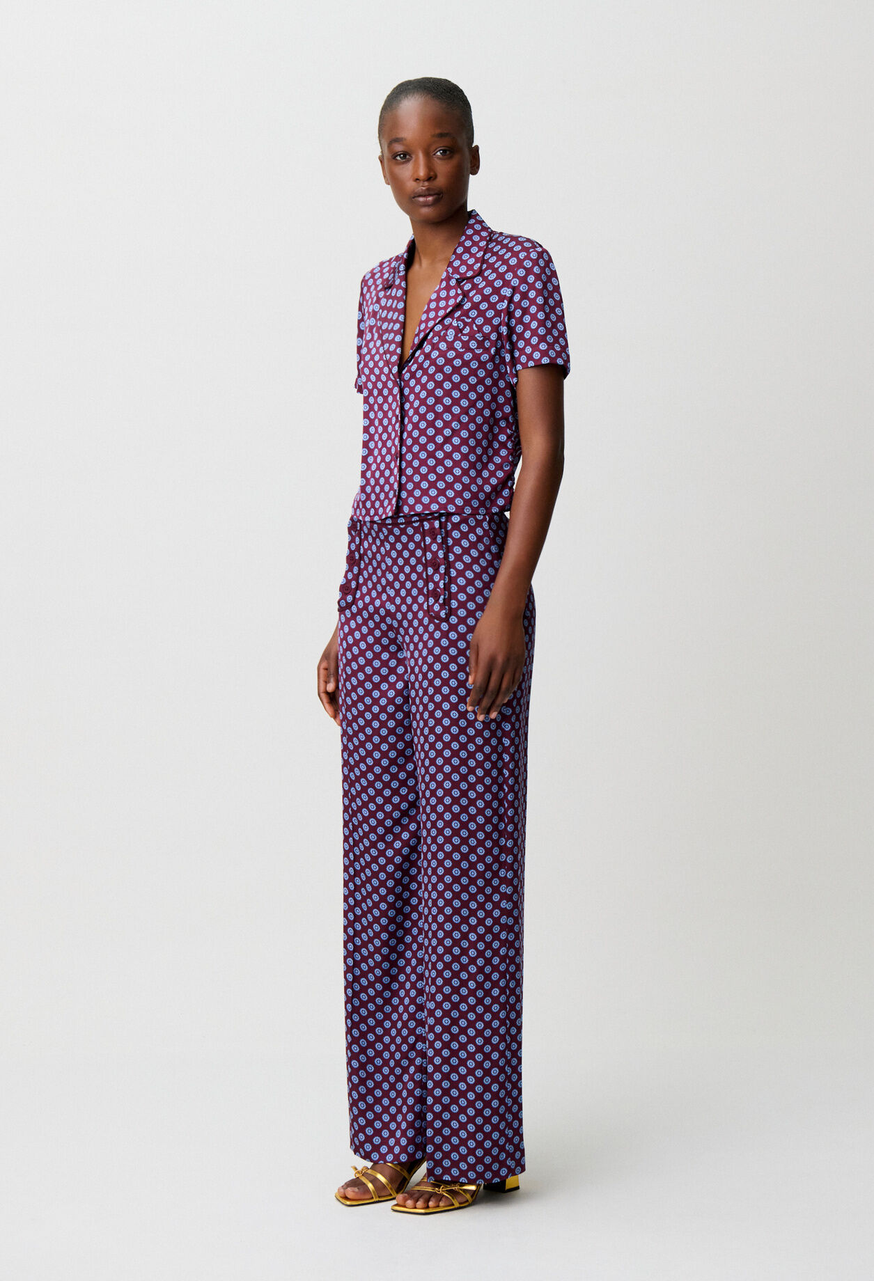Chemise courte imprim&eacute;e