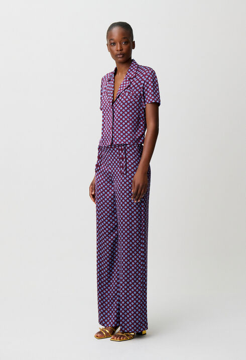Chemise courte imprim&eacute;e