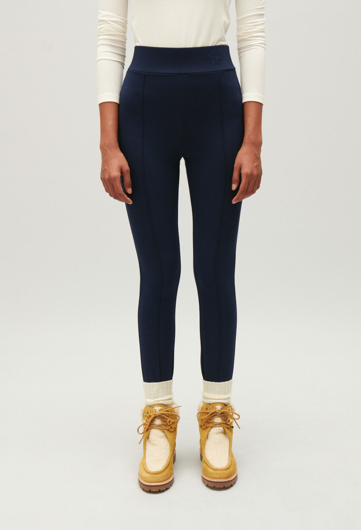 Legging fuseau maille marine