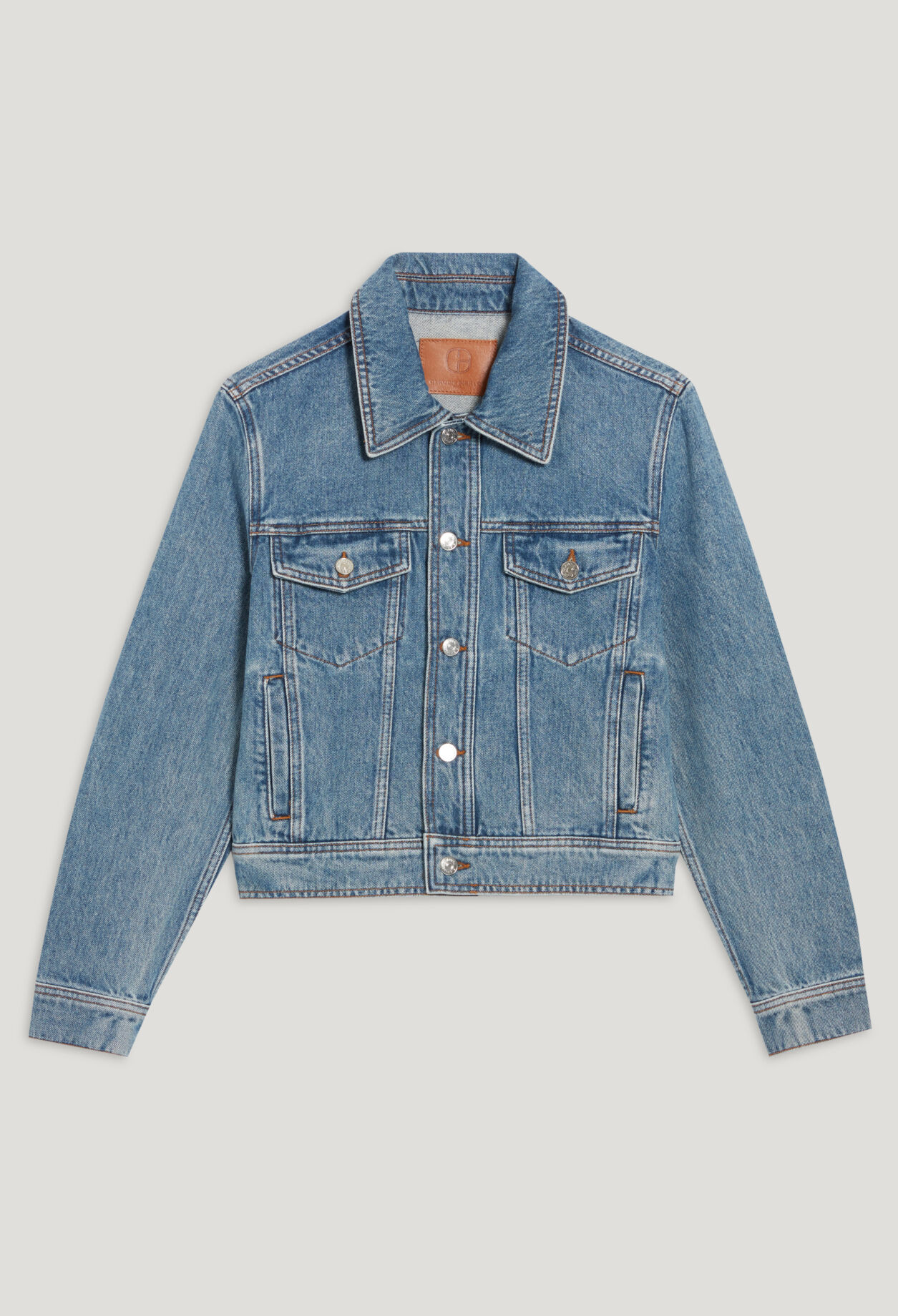 Veste droite jean bleu