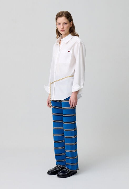 Pantalon slim fine maille