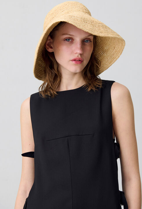 Chapeau raphia ruban