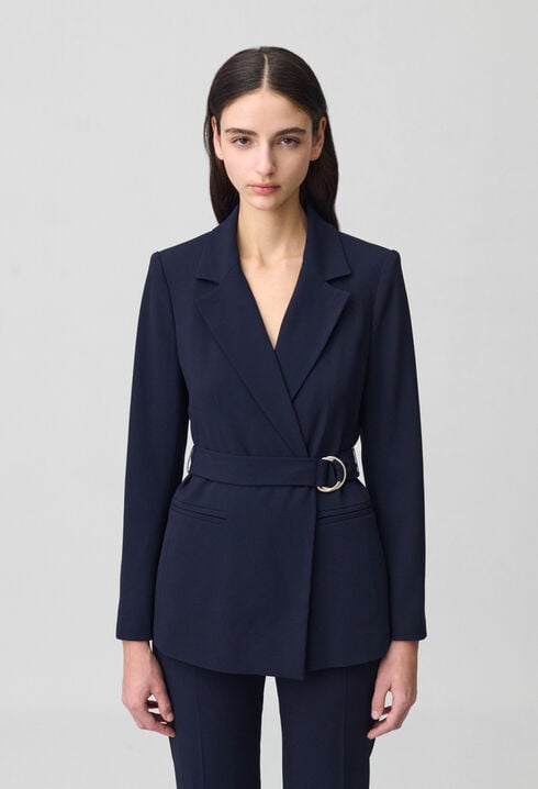 Veste tailleur ceinturée