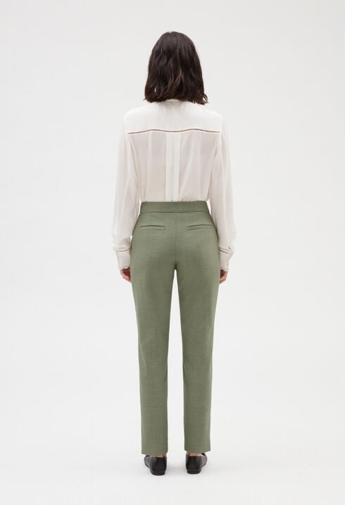 Pantalon tailleur kaki