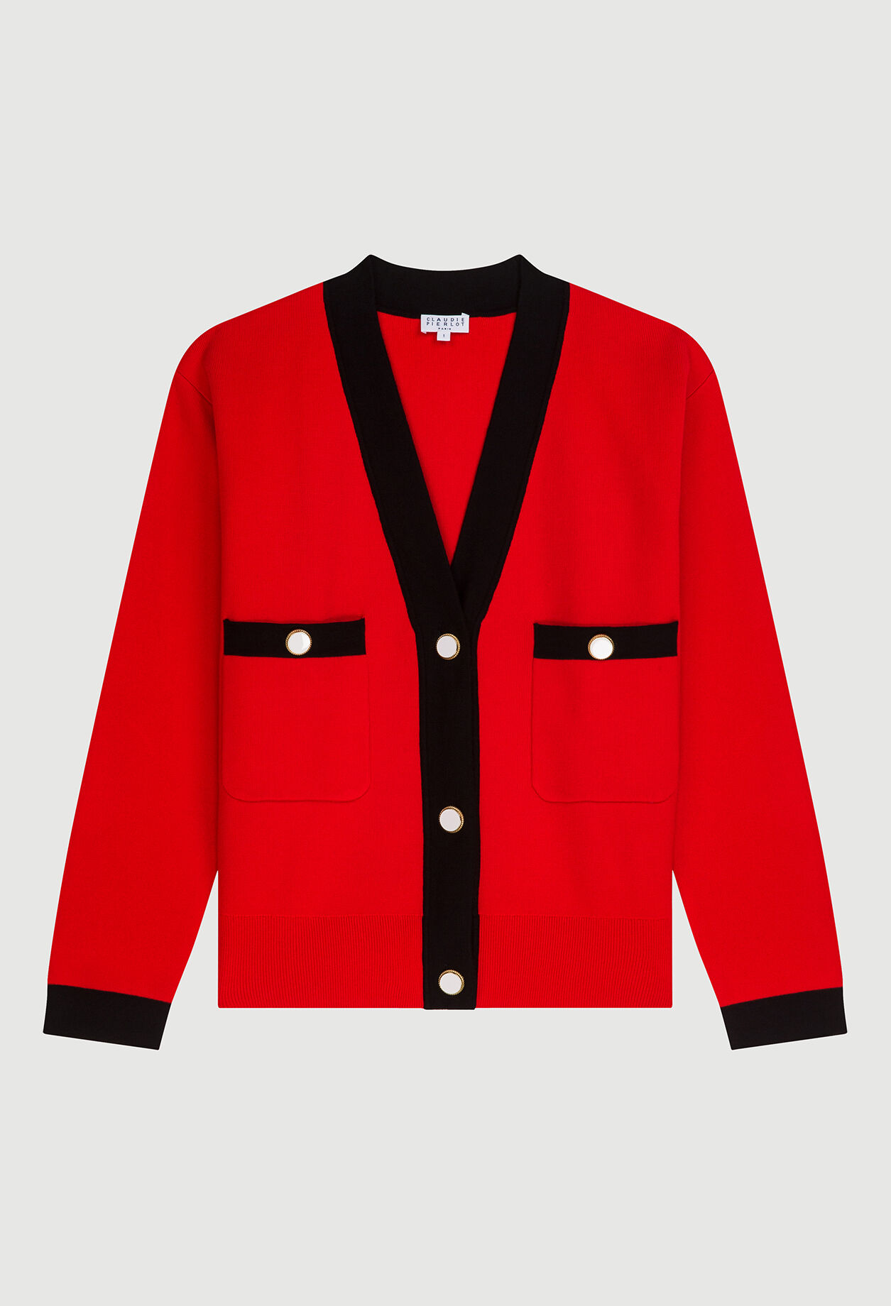 Cardigan rouge et noir