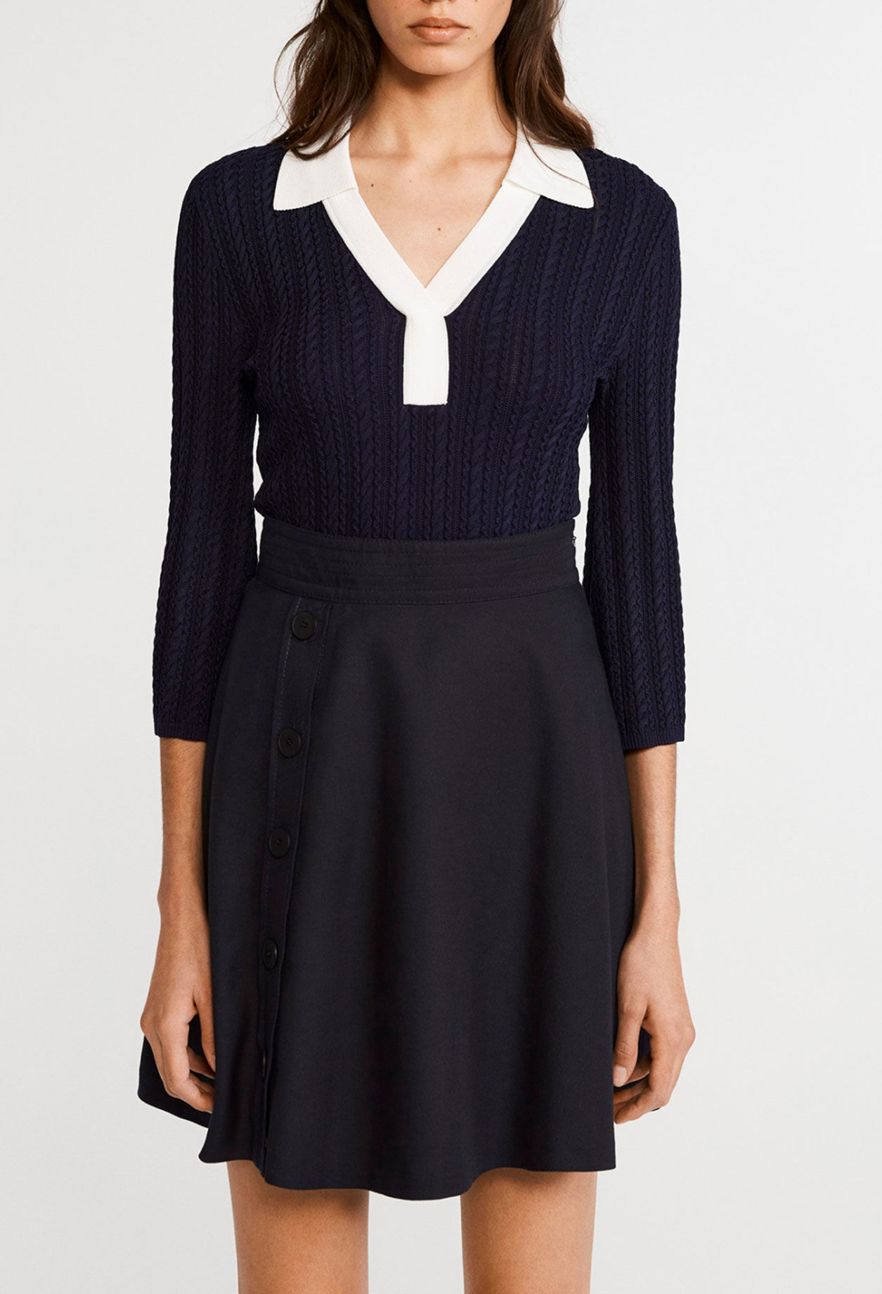 Top manches courtes en maille