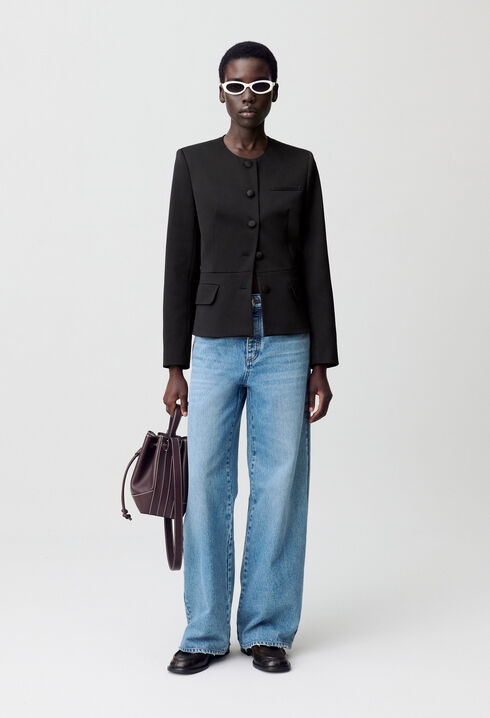 Veste cintrée satinée