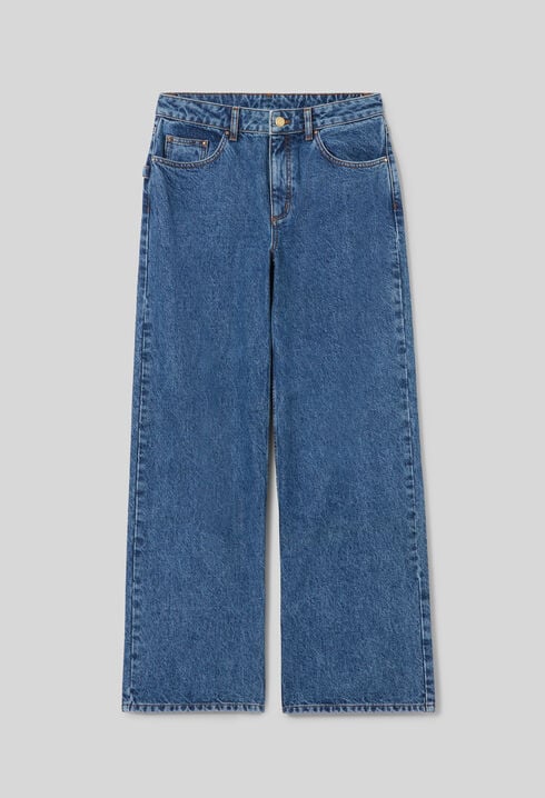 Jean denim droit large