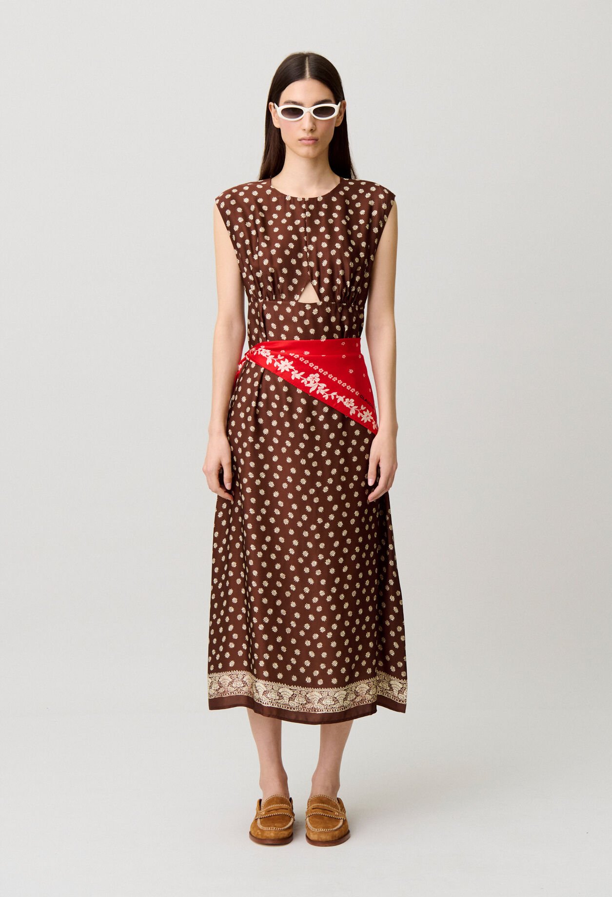 Robe longue imprim&eacute;e