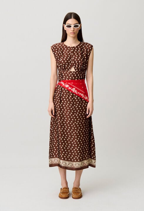 Robe longue imprim&eacute;e