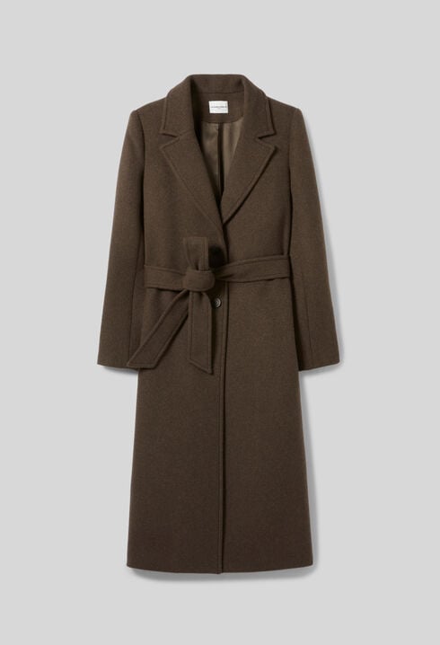 Manteau long laine