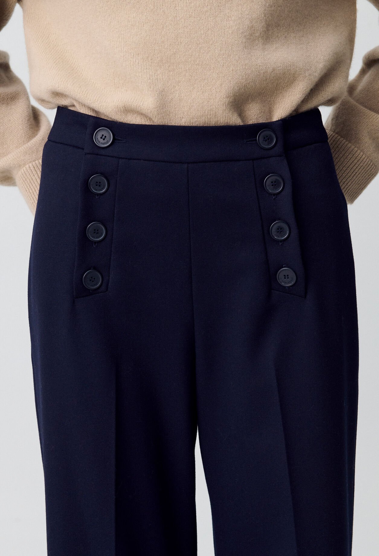 Pantalon droit à pont