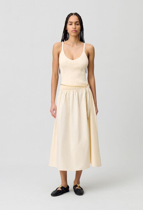 Robe mi-longue buste crochet