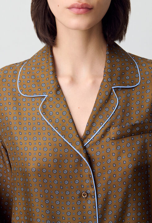 Chemise soie imprimée