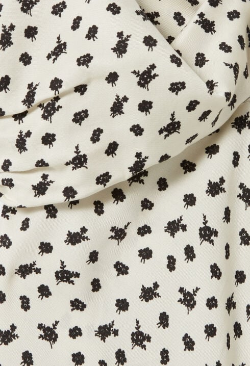 Robe longue satinée fleurs