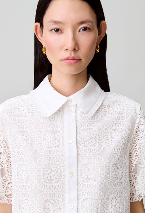 Chemise dentelle courte