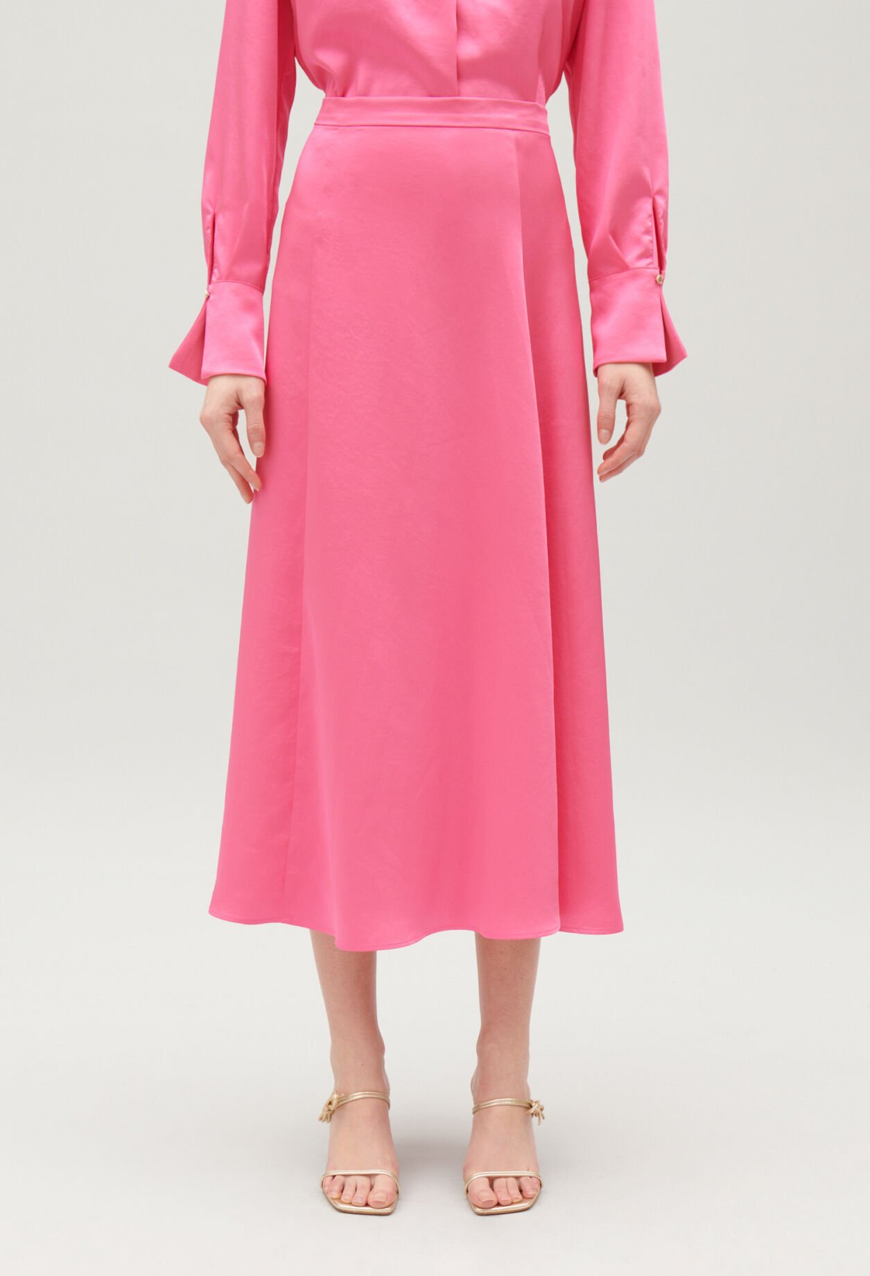 Jupe longue satinée