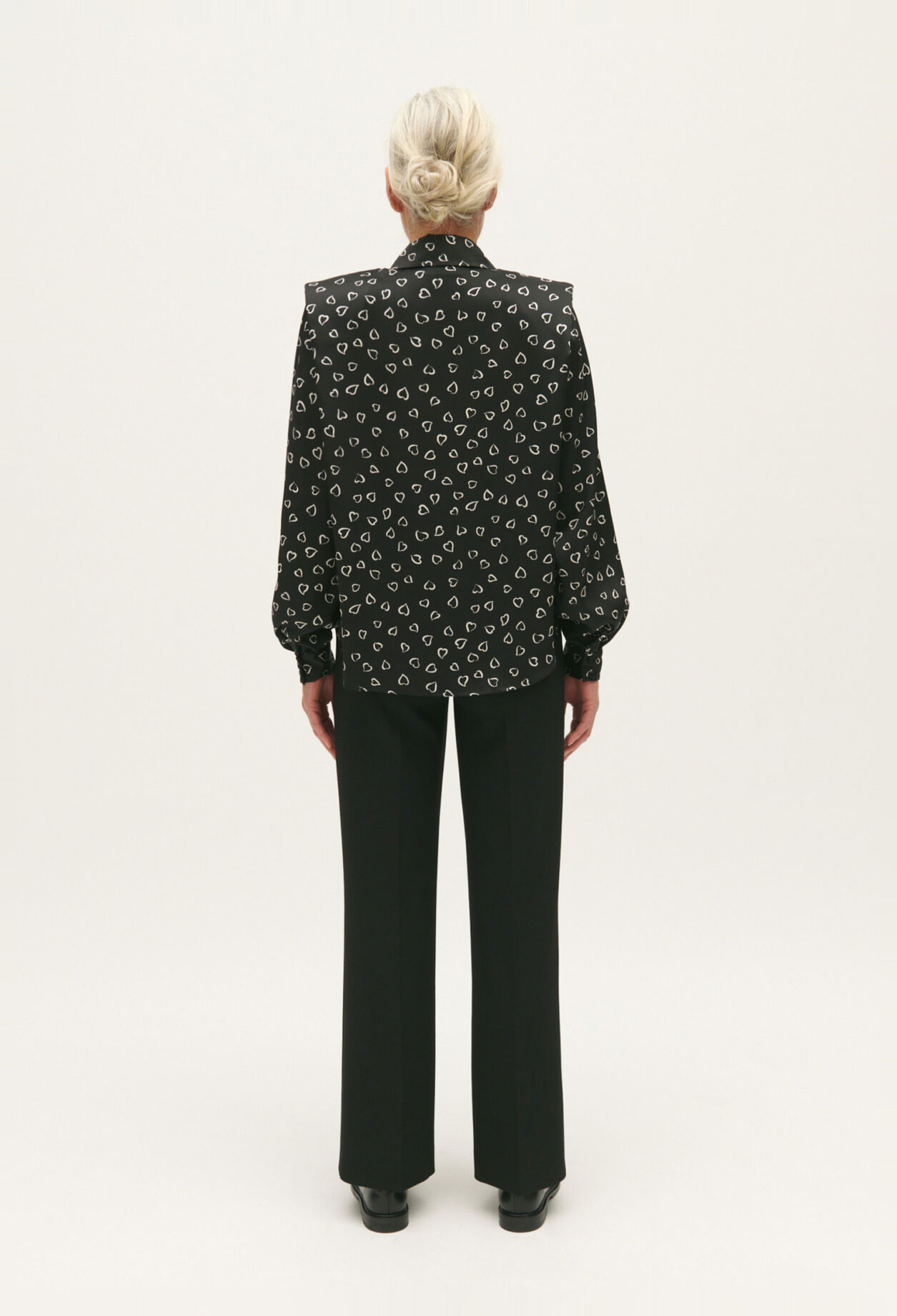 Chemise fluide imprimé cœurs