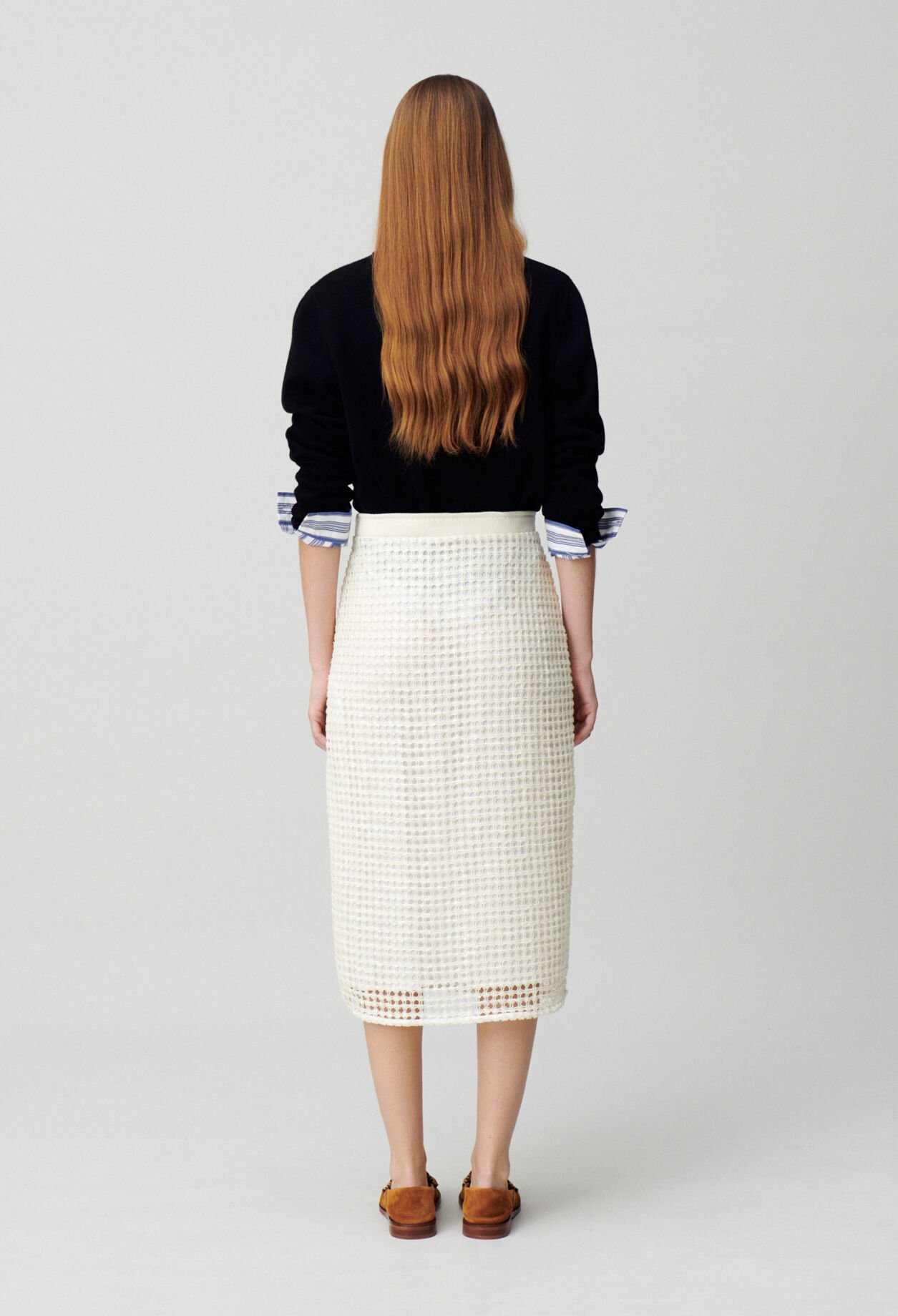Jupe mi-longue crochet