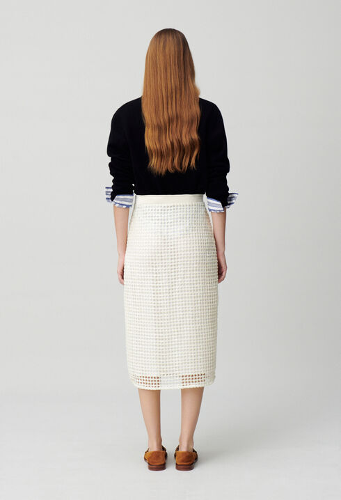 Jupe mi-longue crochet
