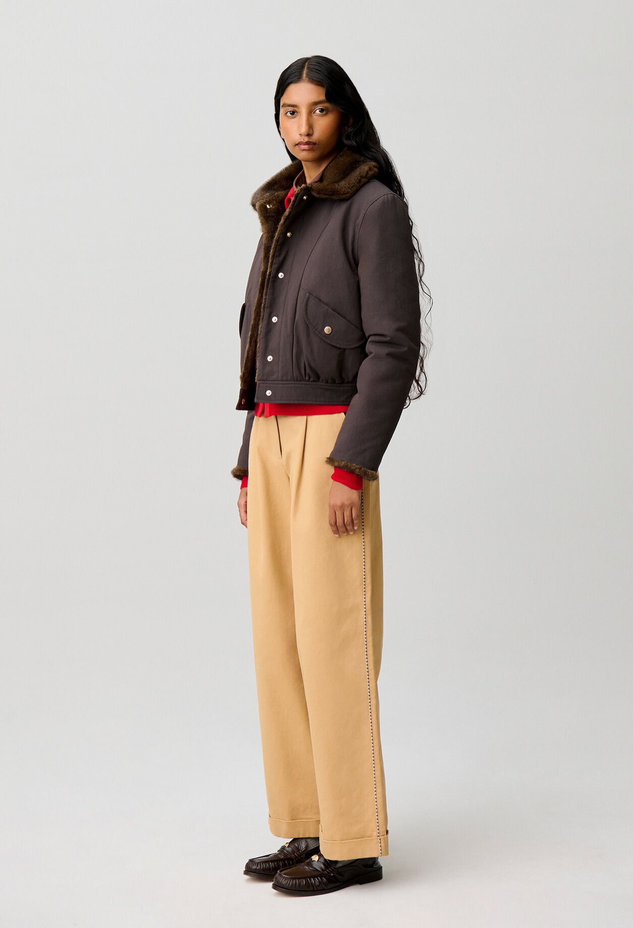 Parka courte nylon r&eacute;versible