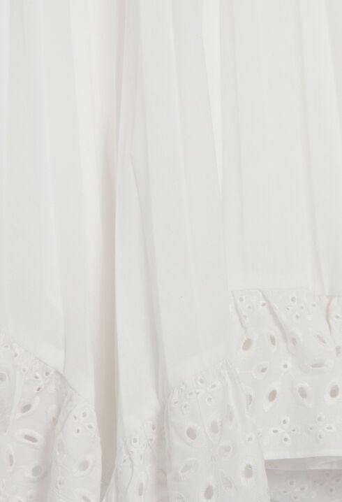 Jupe midi plissée écrue