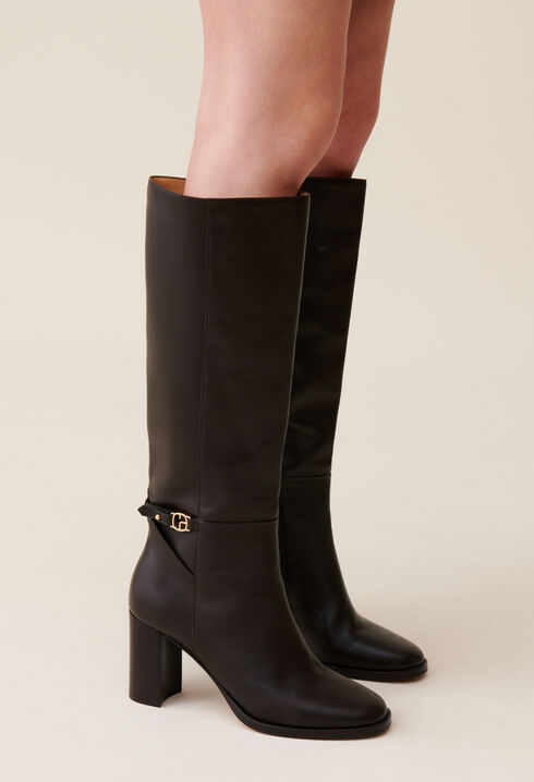 Bottes cuir verni logo CP