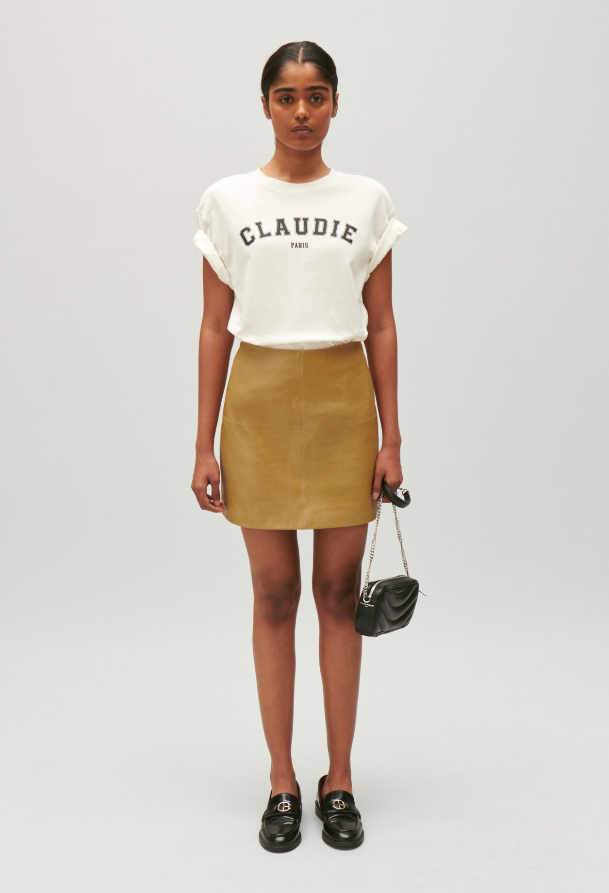 Jupe cuir courte sale