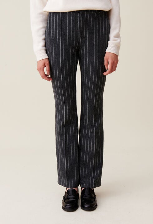 Pantalon flare à rayures 