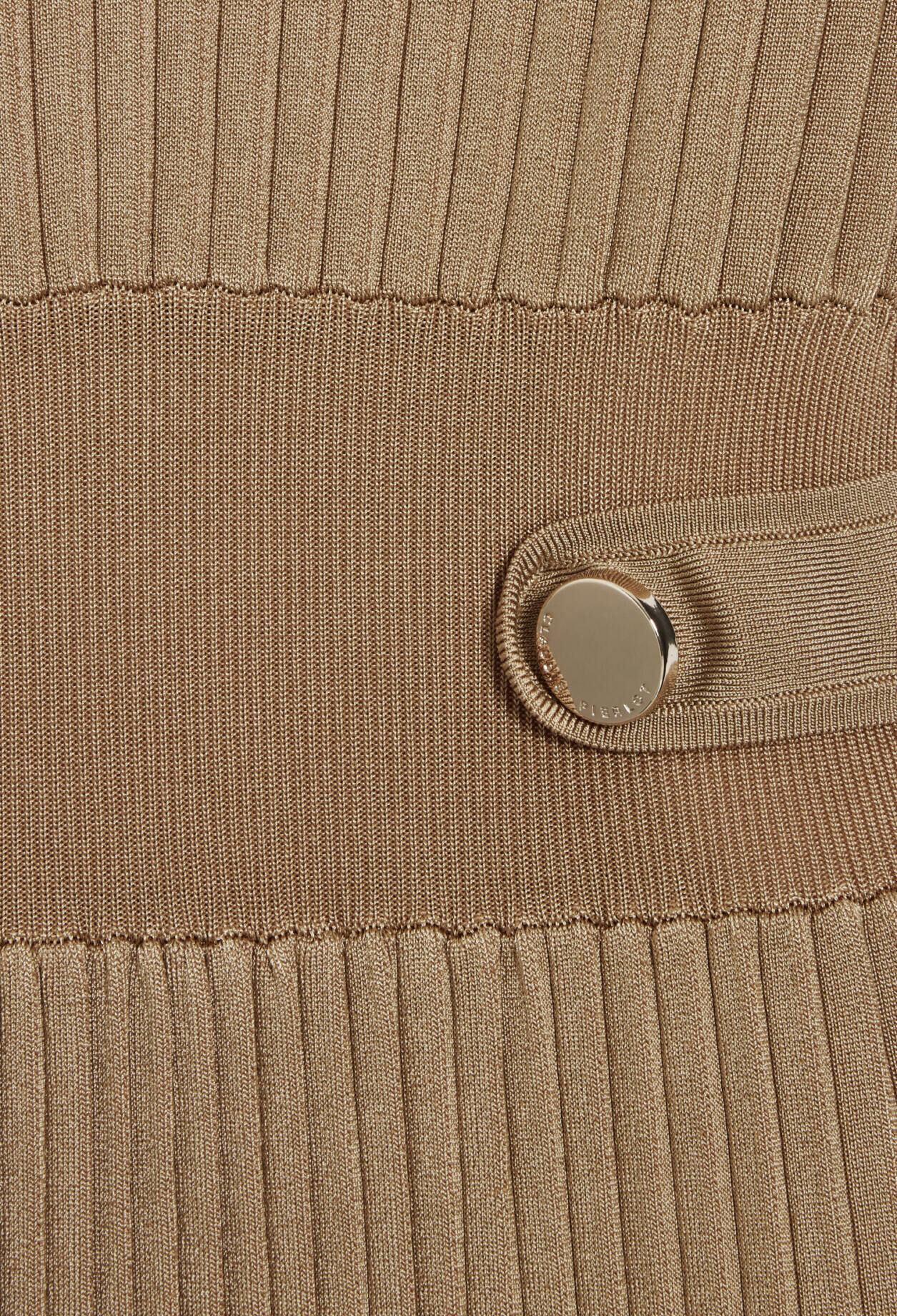 Robe longue maille beige