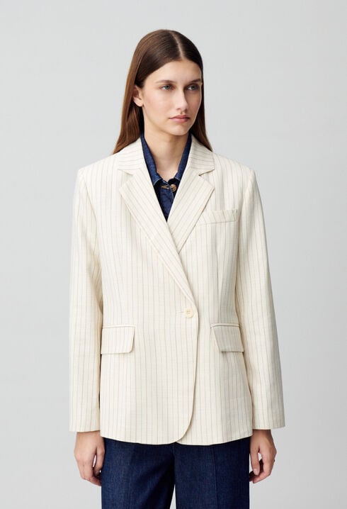 Veste tailleur à rayures