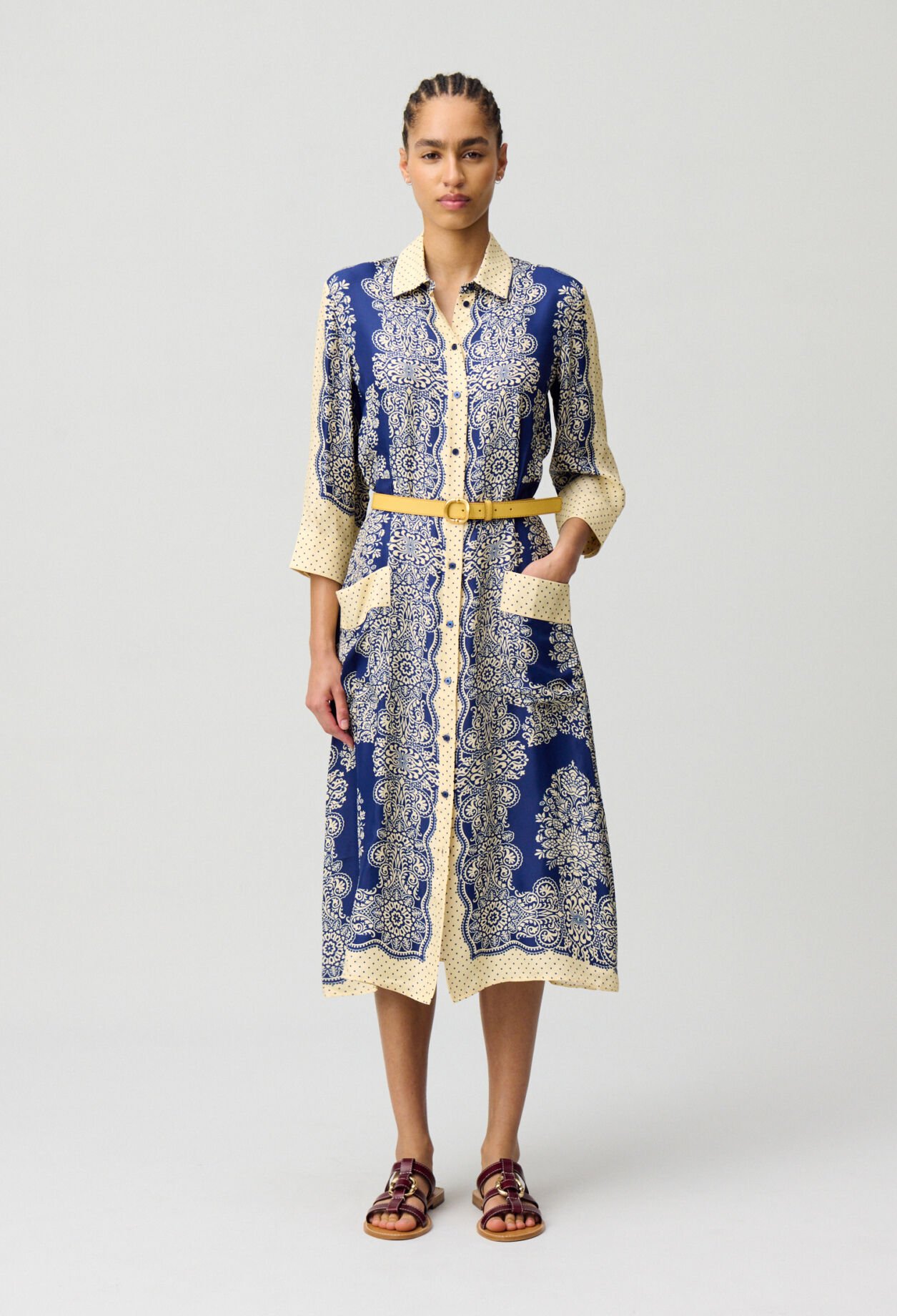 Robe longue imprimée