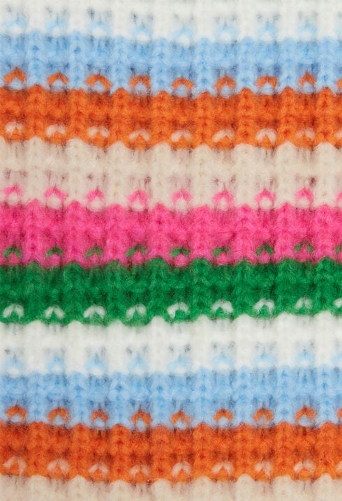 Echarpe maille arc-en-ciel