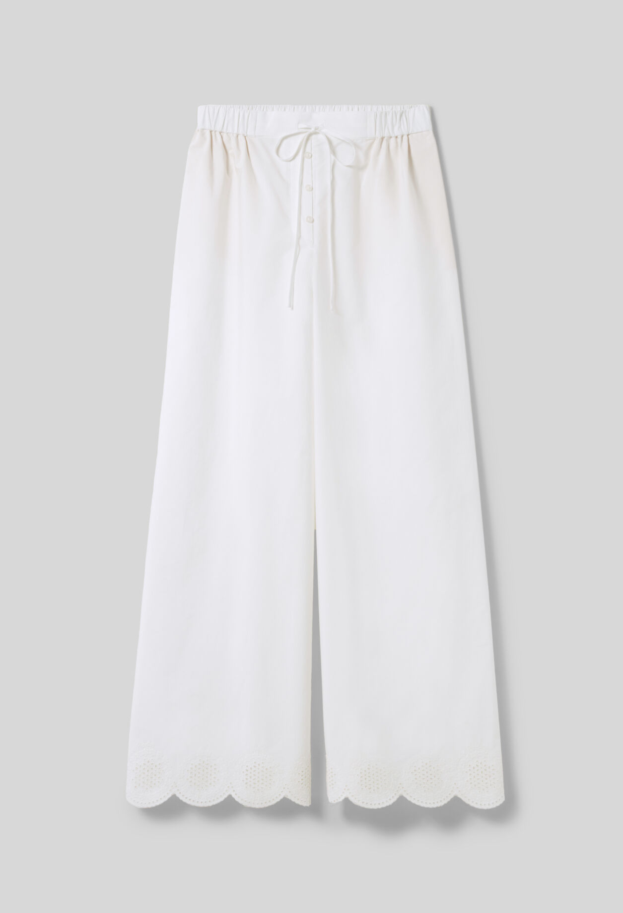 Pantalon léger large brodé