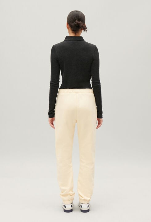 Pantalon jogging vanille