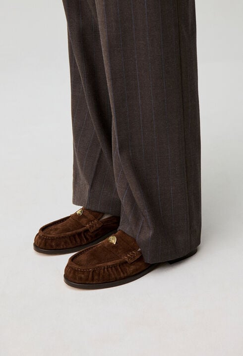 Mocassins suede chocolat