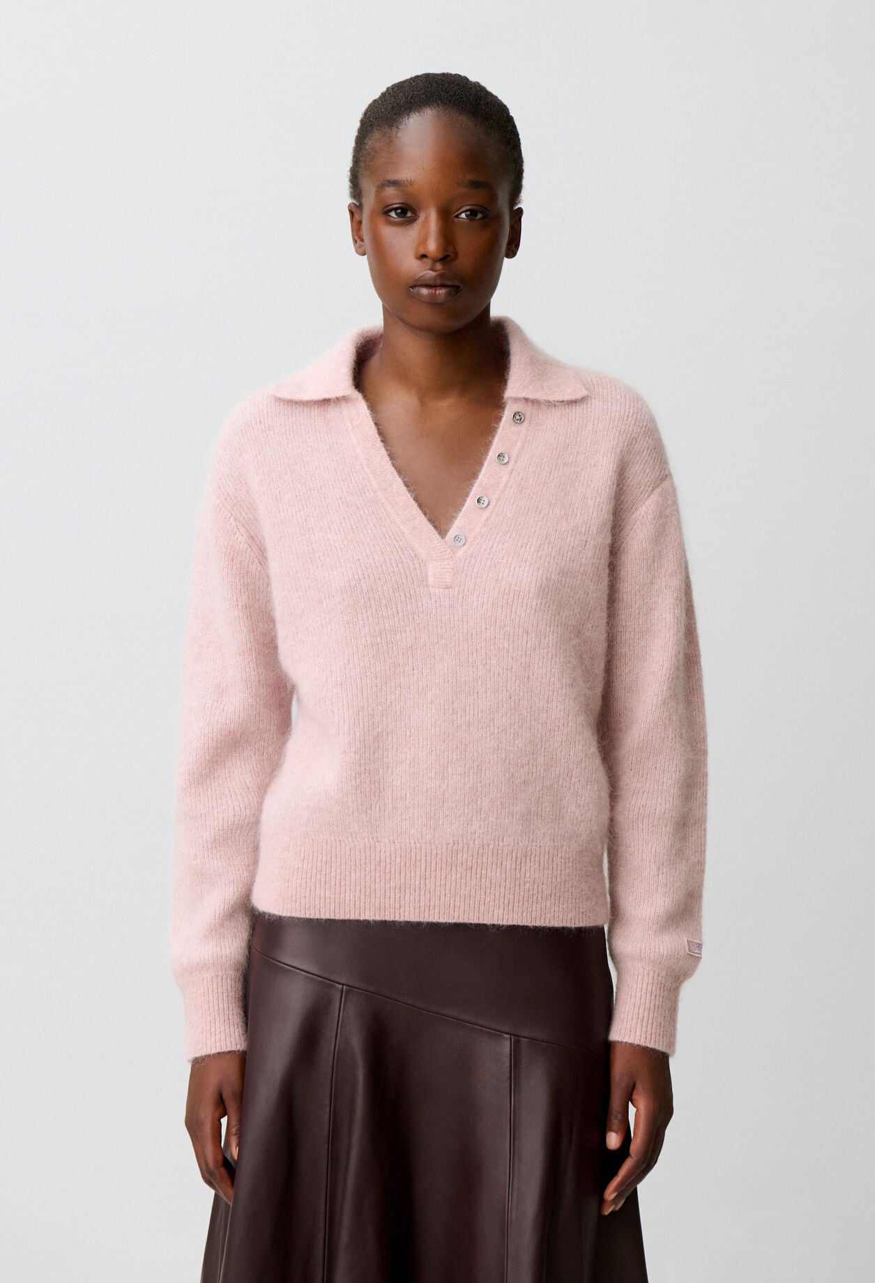 Pull d&eacute;contract&eacute; maille poilue