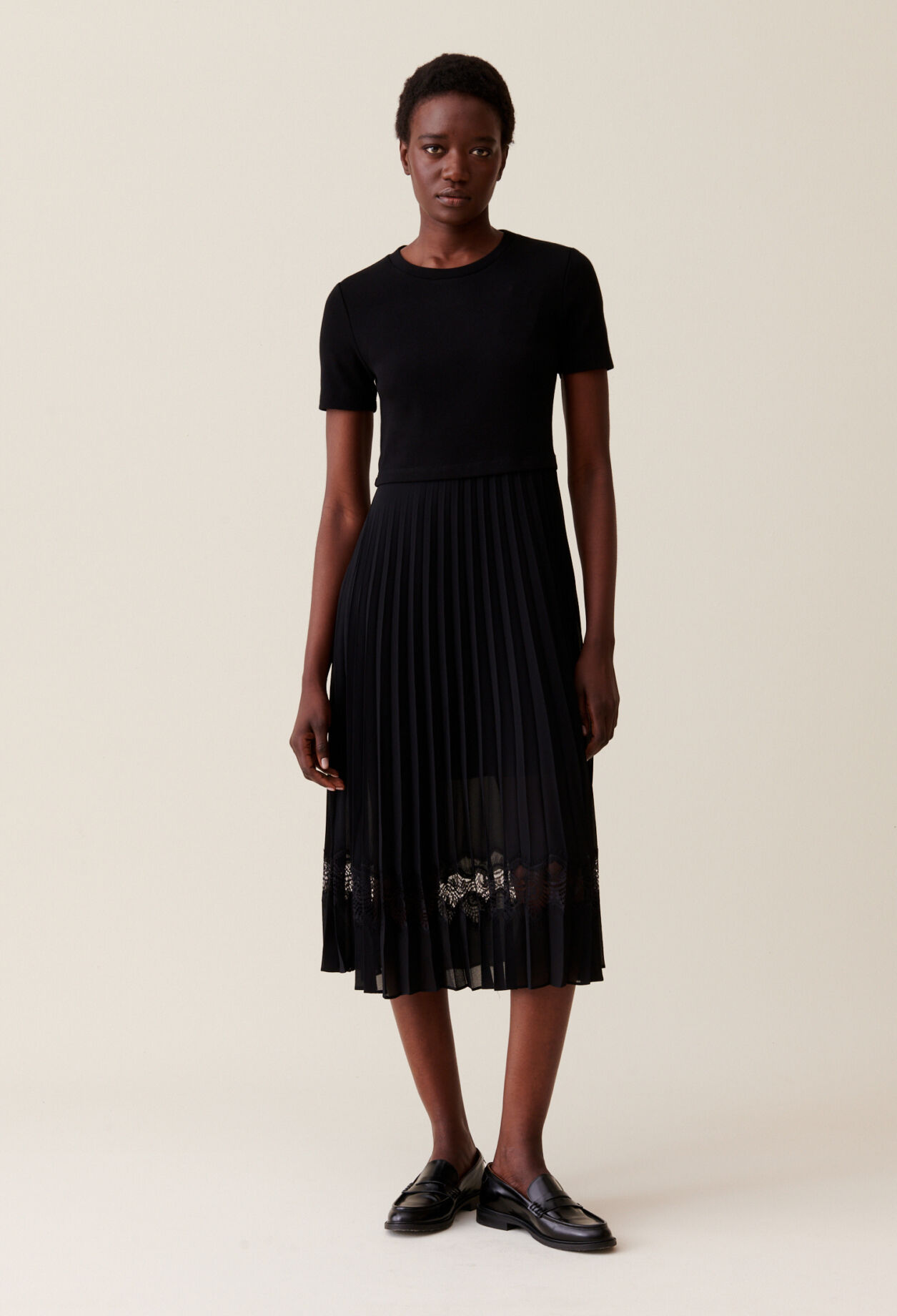 Claudie pierlot robe noire dentelle outlet