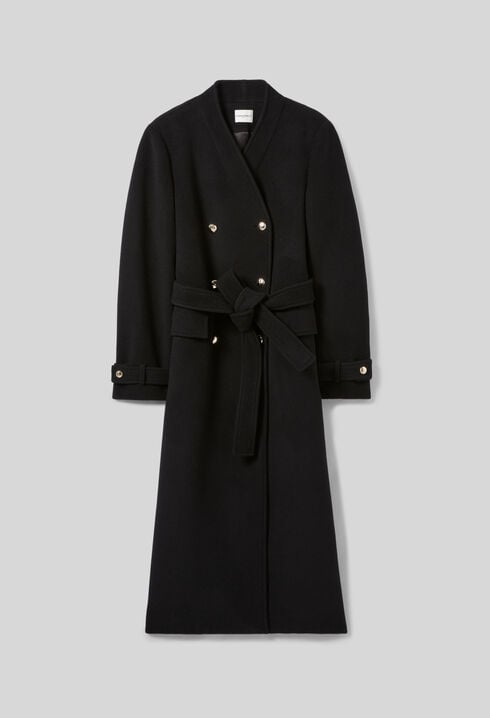 Manteau long crois&eacute;