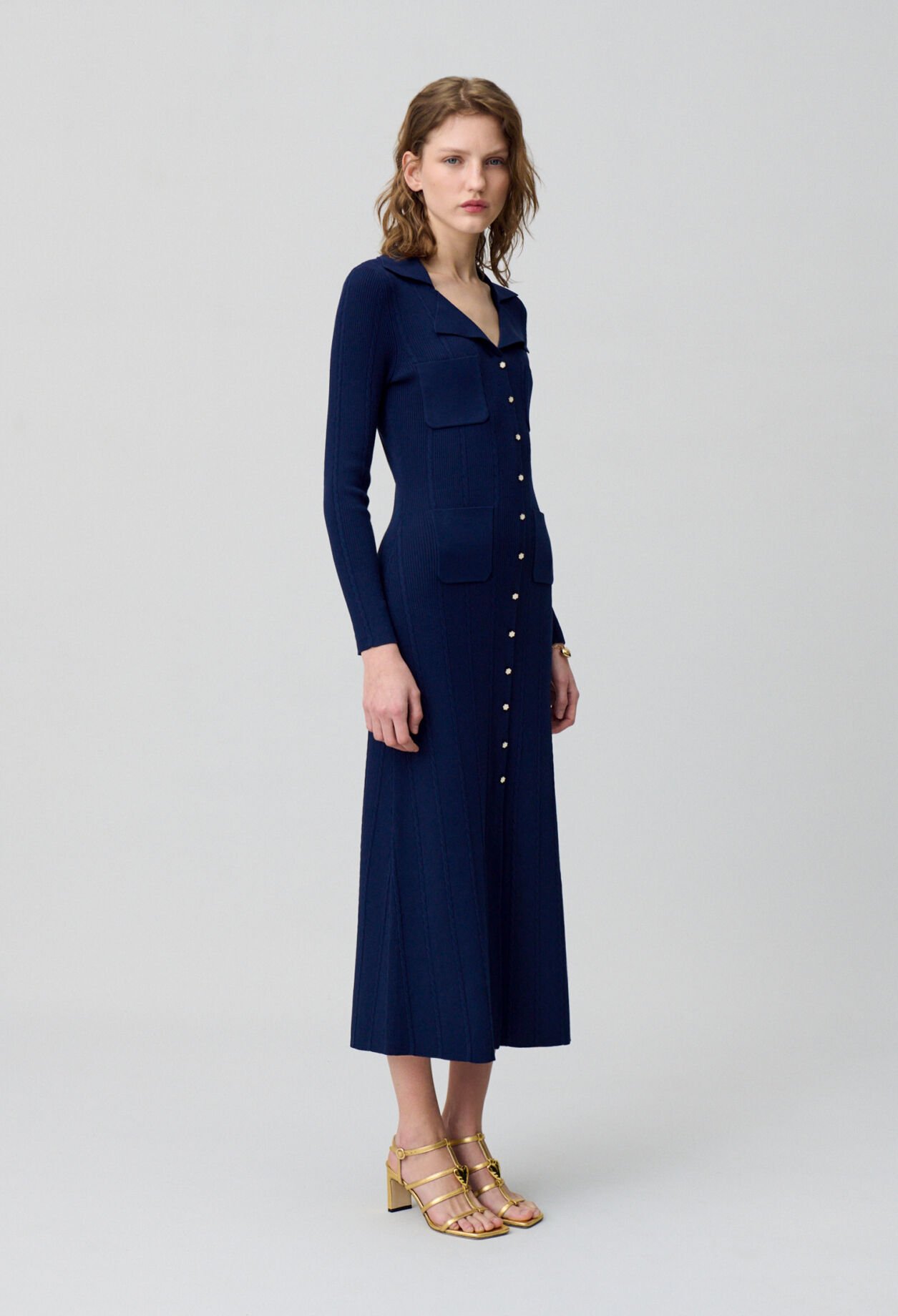 Robe mi-longue en maille