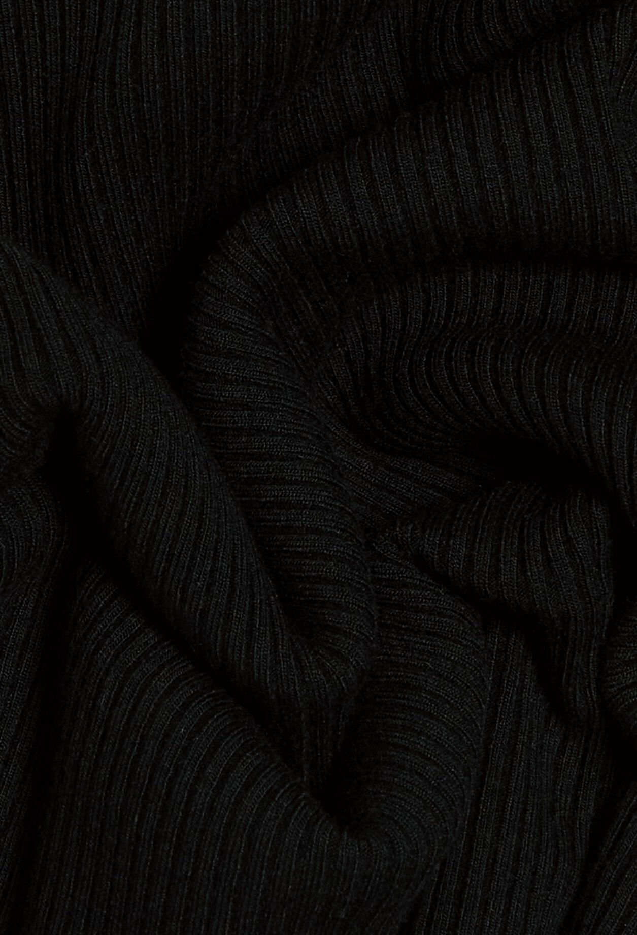 T-shirt manches longues côtelé noir 