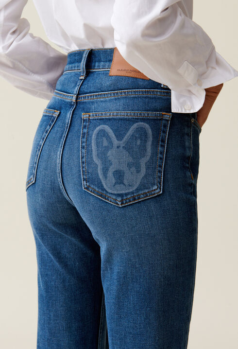 Jean Toto détail logo poche arrière