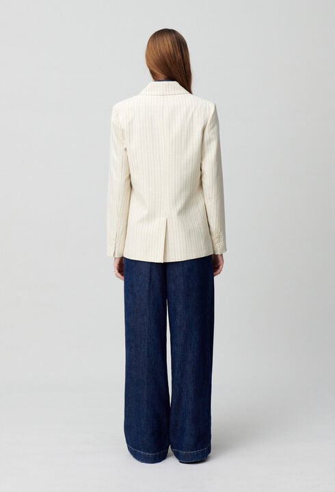 Veste tailleur à rayures