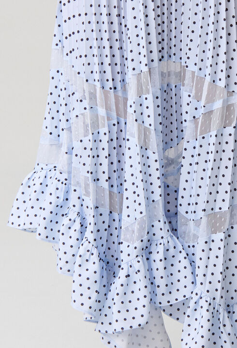 Robe midi &agrave; pois