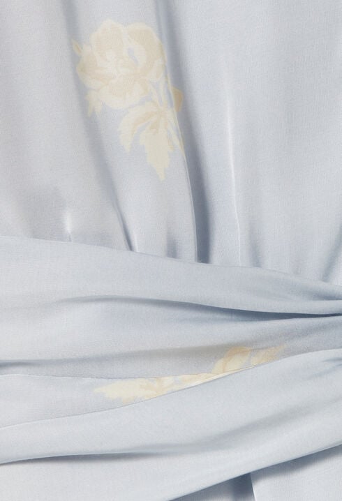 Robe satin fleurs
